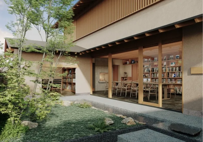客室の様子、お庭
